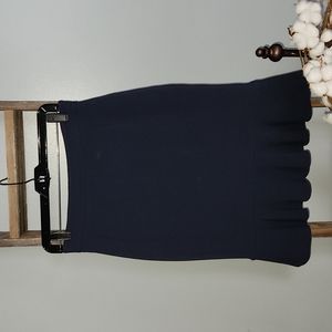 H & M Women's Fit & Flare Navy Skirt Sz 8